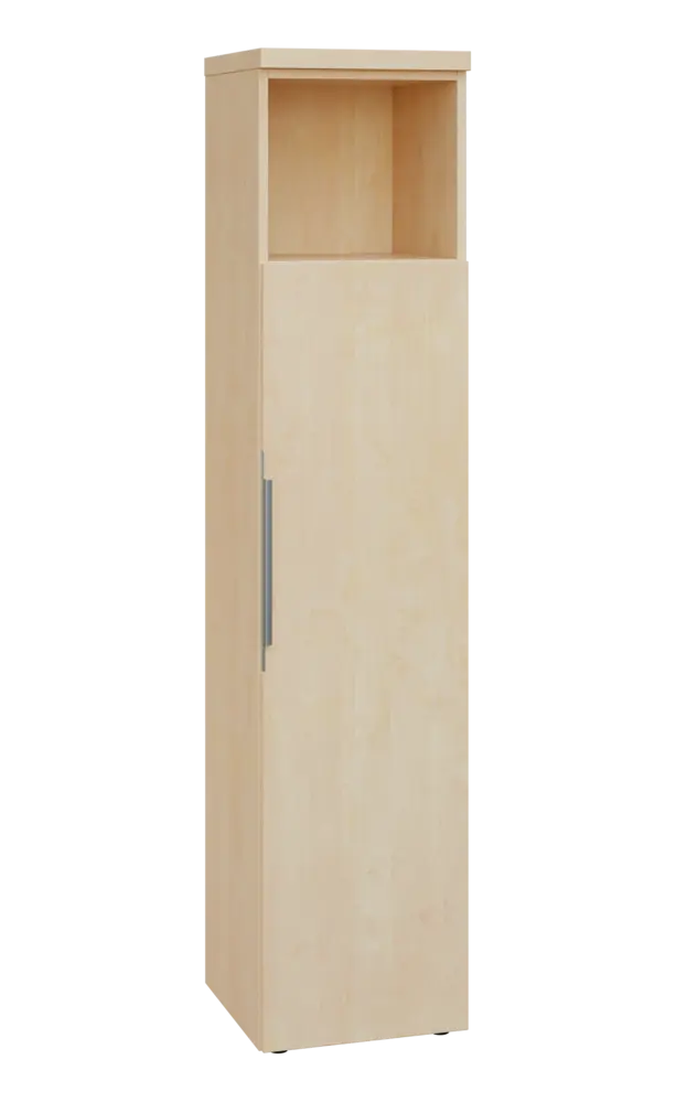 SIN 5 - 4DN kancelářská skříň, 1-dveřová/nika, pravá, 1820x400x400, bříza světlá